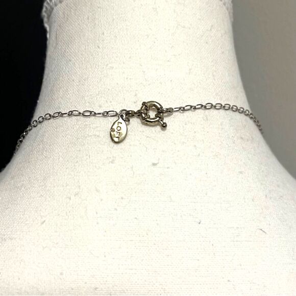 Loft Faux Pearl Gold Tone Chain Charm Long Necklace - Picture 6 of 8